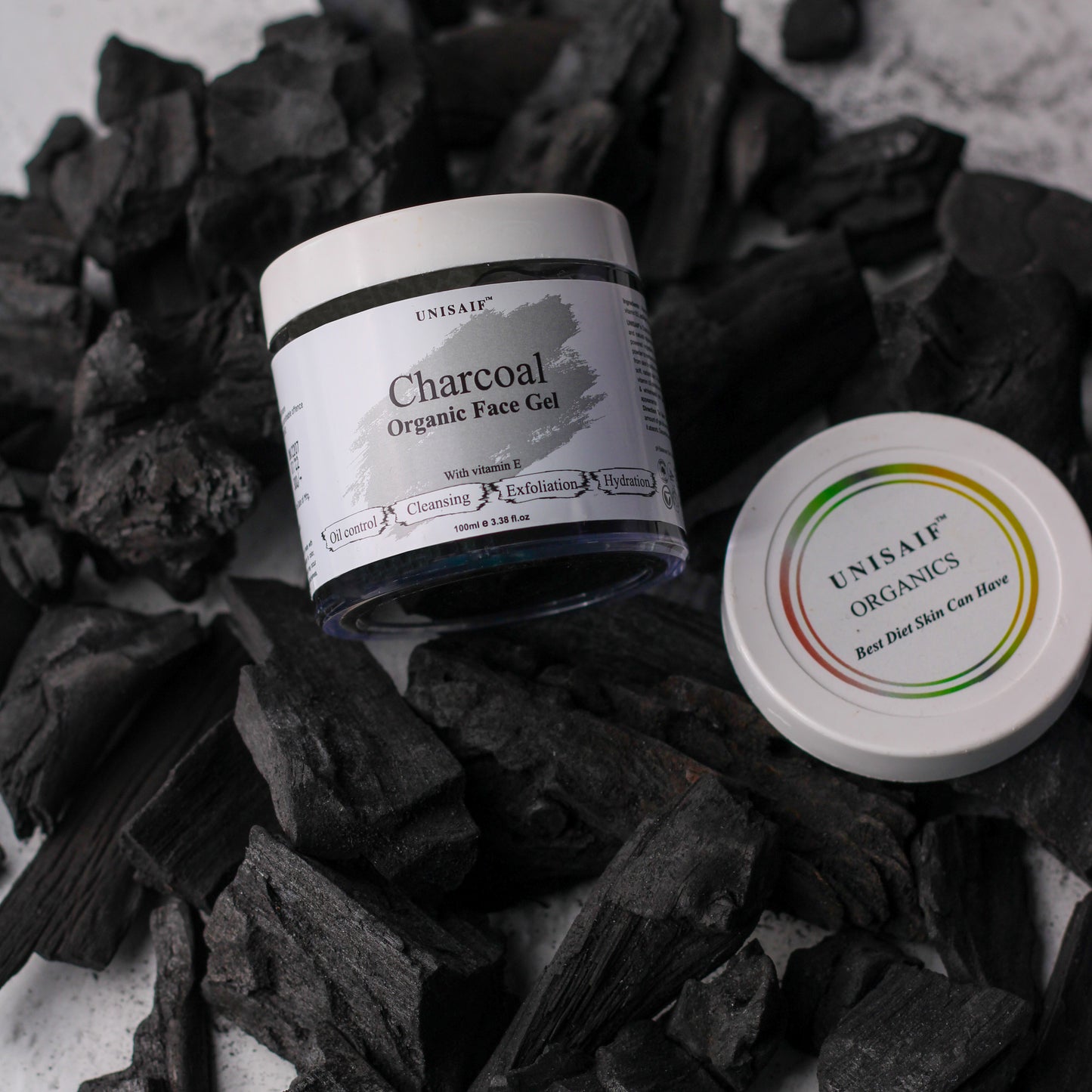 Charcoal Organic Facial Gel (100g) | Oil Control| Cleansing| Exfoliation| Hydration| NO PARABEN