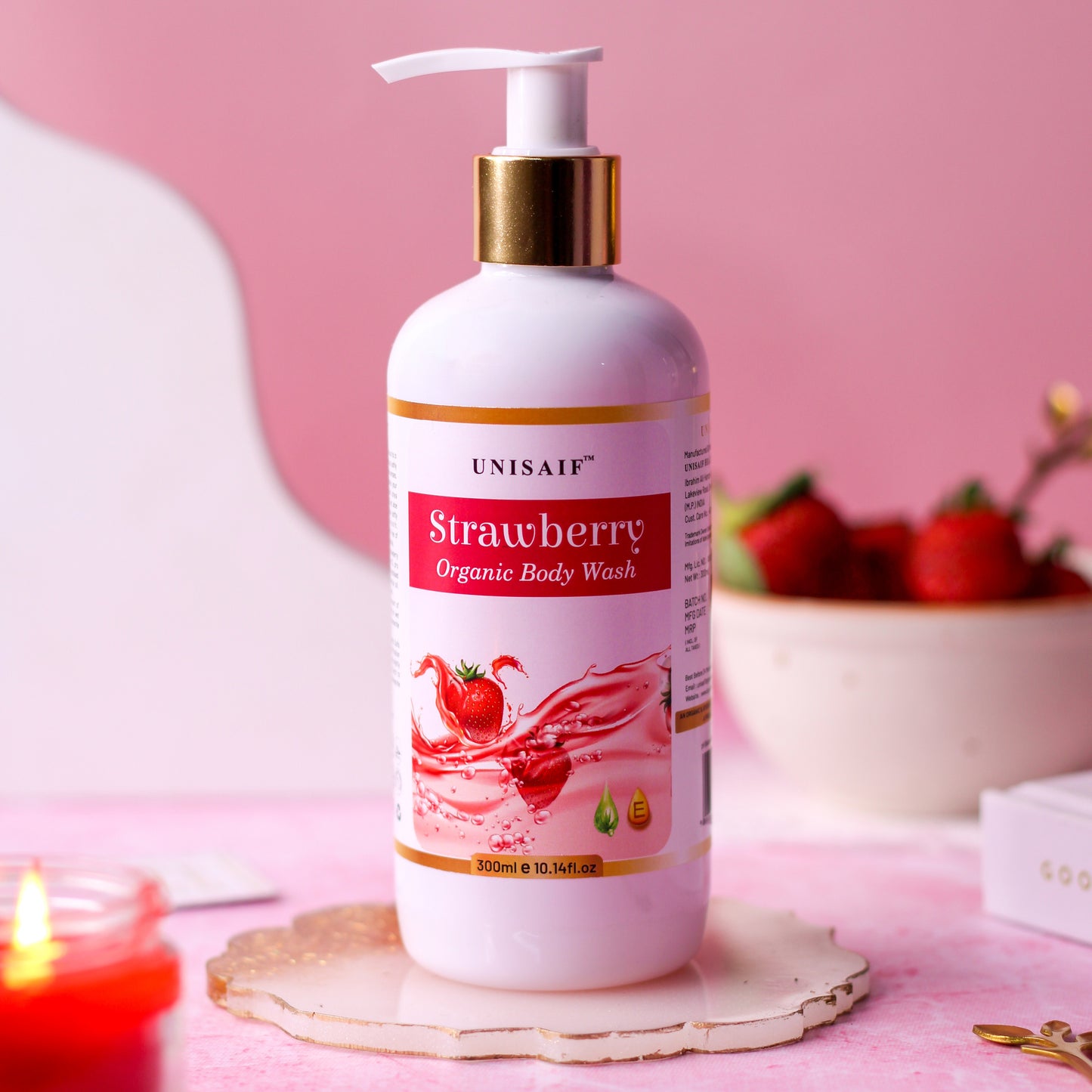 Strawberry Organic Body Wash (300ml) | Sulphate & Paraben Free| Skin Friendly| Nourishing