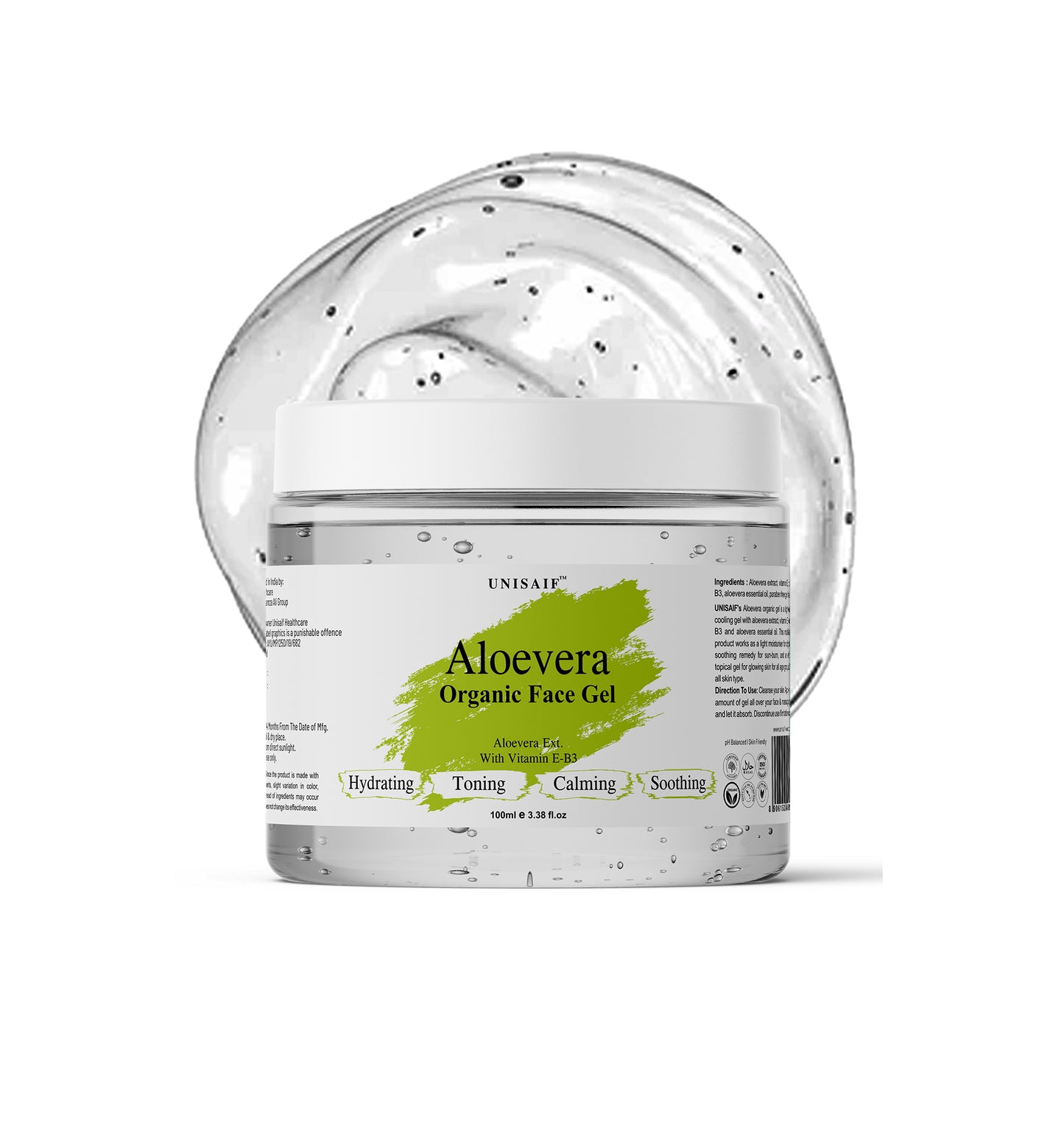Aloevera Organic Facial Gel (100g) |Hydrating| Acne Prevention| Calming| Soothing| NO PARABEN