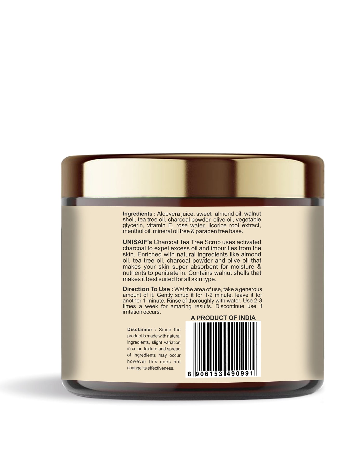 Charcoal Tea Tree Scrub 100g