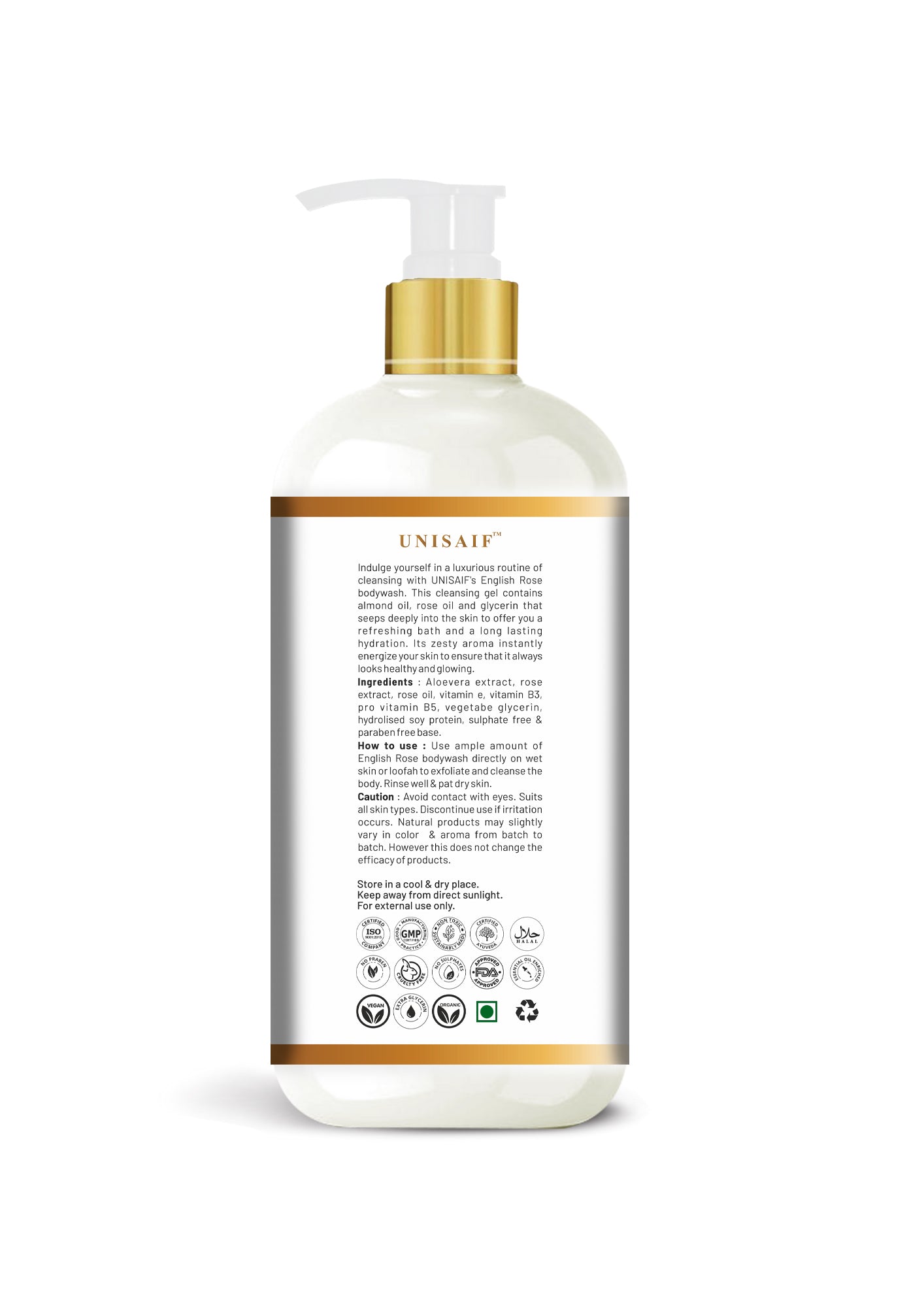 English Rose Organic Body Wash (300ml) | Sulphate & Paraben Free| Skin Friendly|Nourishing