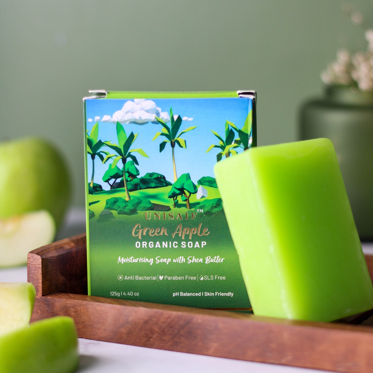 Green Apple Organic Soap 125g each (Pack of 2)