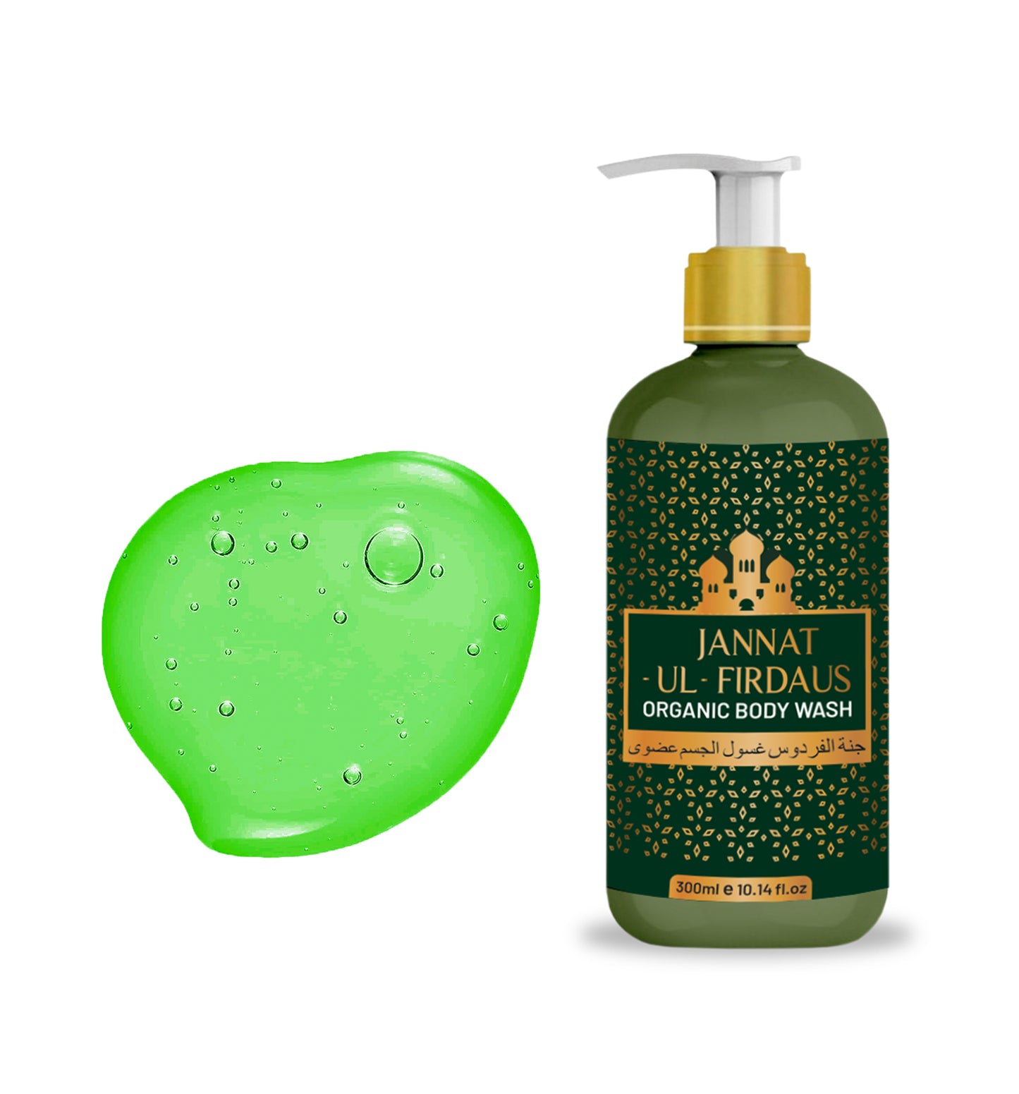 Jannat-ul-Firdaus Arabian Luxury Organic Body wash (300ml) | Sulphate & Paraben Free| Skin Friendly| Nourishing