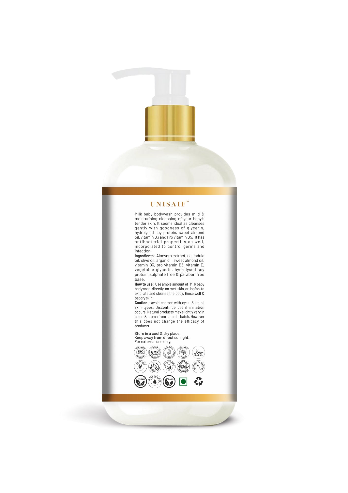 Milk Baby Organic Bodywash (300ml) | Gentle| Nourishing| Sulphate & Paraben Free| Skin Friendly