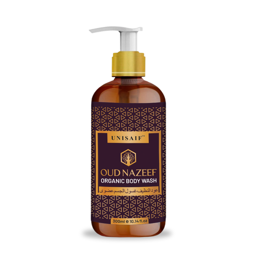 Oud Nazeef Arabian Luxury Organic Body wash (300 ml) | Sulphate & Paraben Free| Skin Friendly| Nourishing