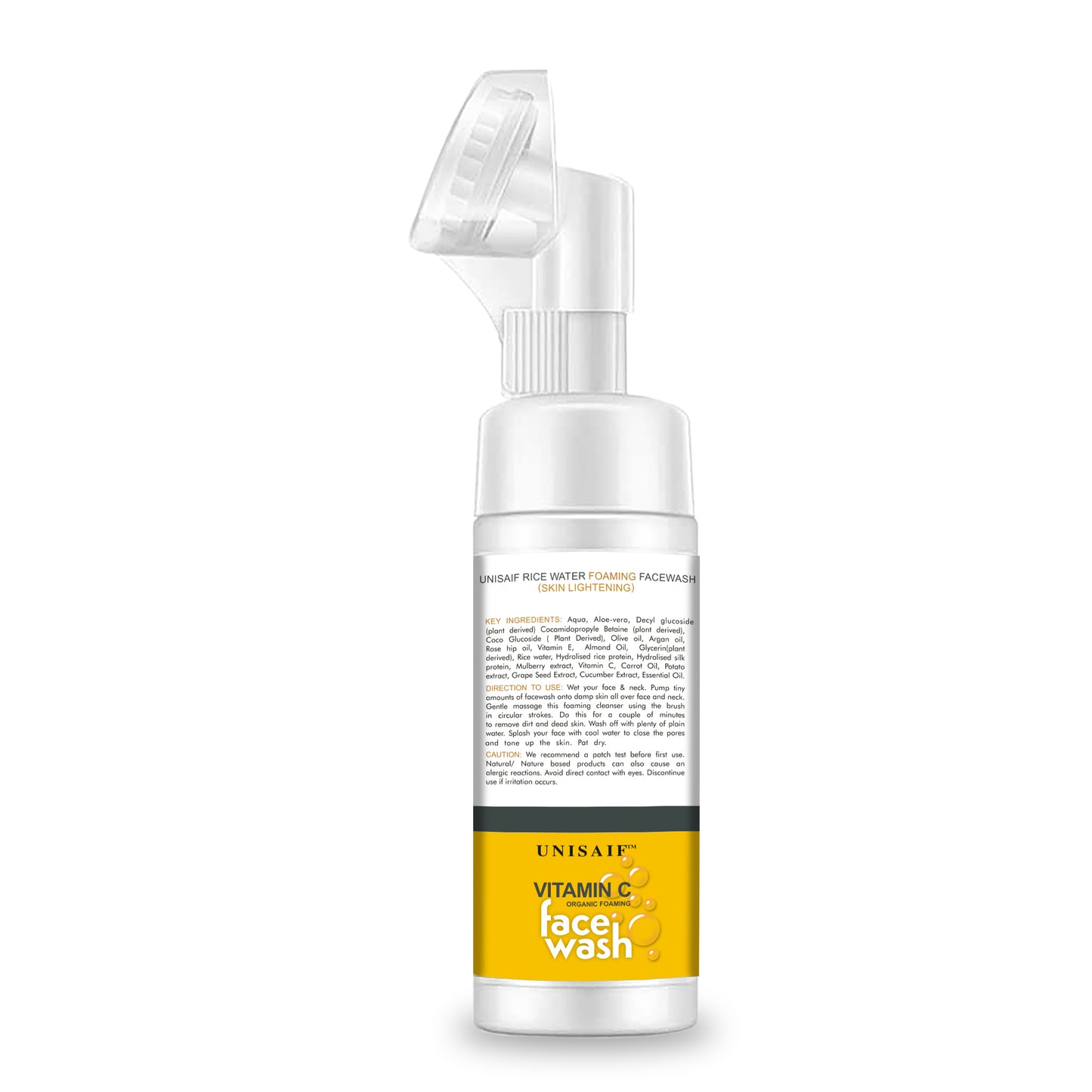 Vitamin C Organic Foaming Facewash (150ml) With Hyaluronic Acid |Brightening| Cleansing| Hydration| NO PARABEN| NO SULPHATE