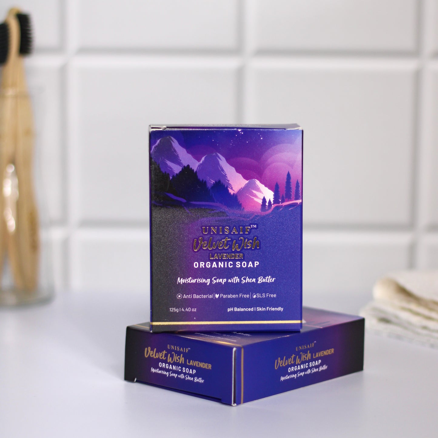 Velvet Wish Lavender Organic Soap 125g each (pack of 2)