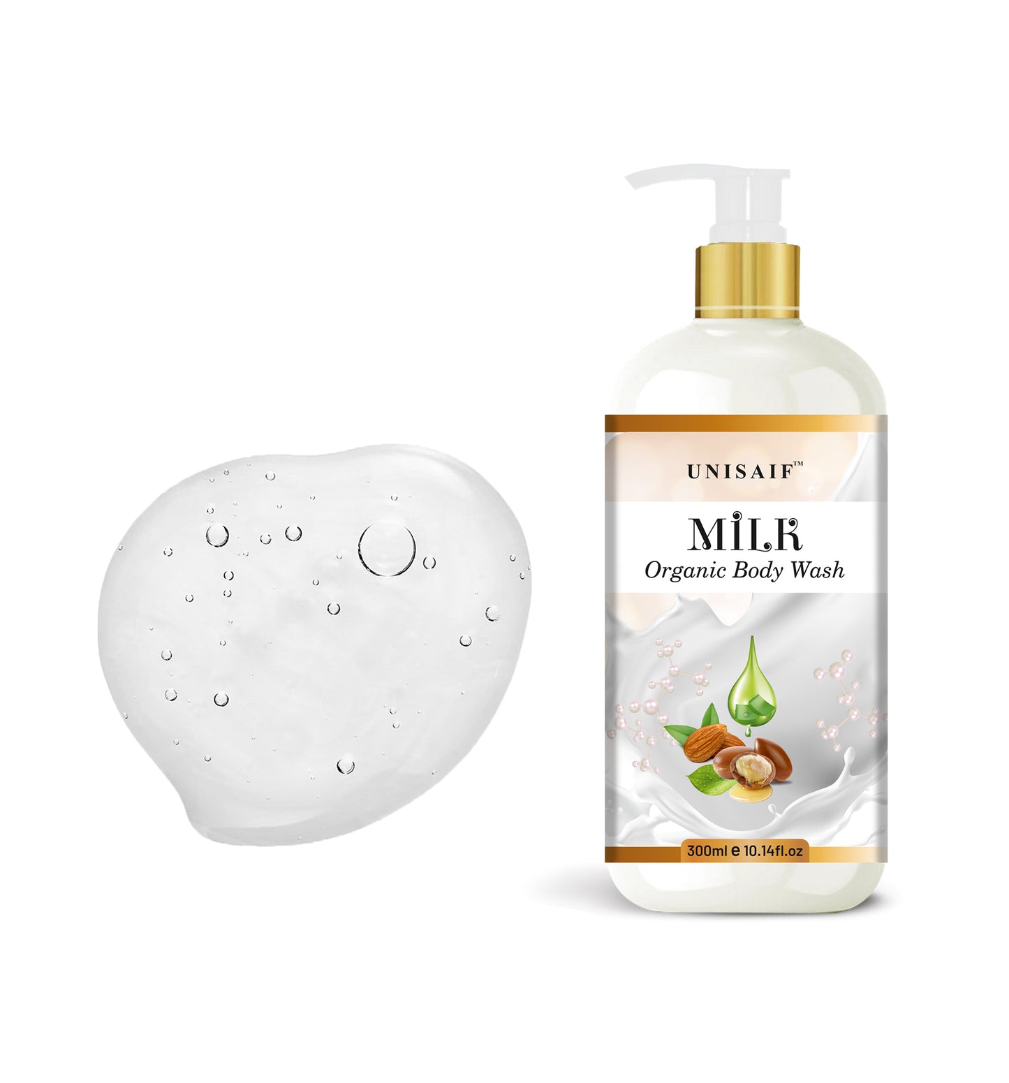 Milk Organic Body Wash (300ml) | Sulphate & Paraben Free| Skin Friendly| Nourishing