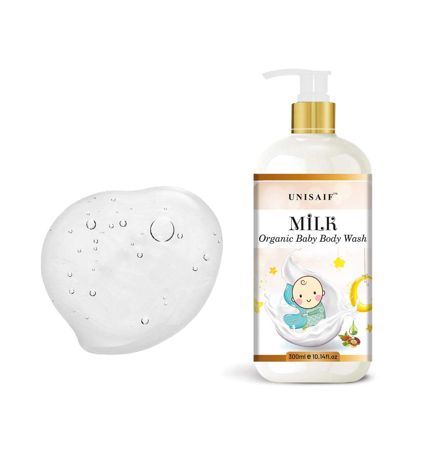 Milk Baby Organic Bodywash (300ml) | Gentle| Nourishing| Sulphate & Paraben Free| Skin Friendly