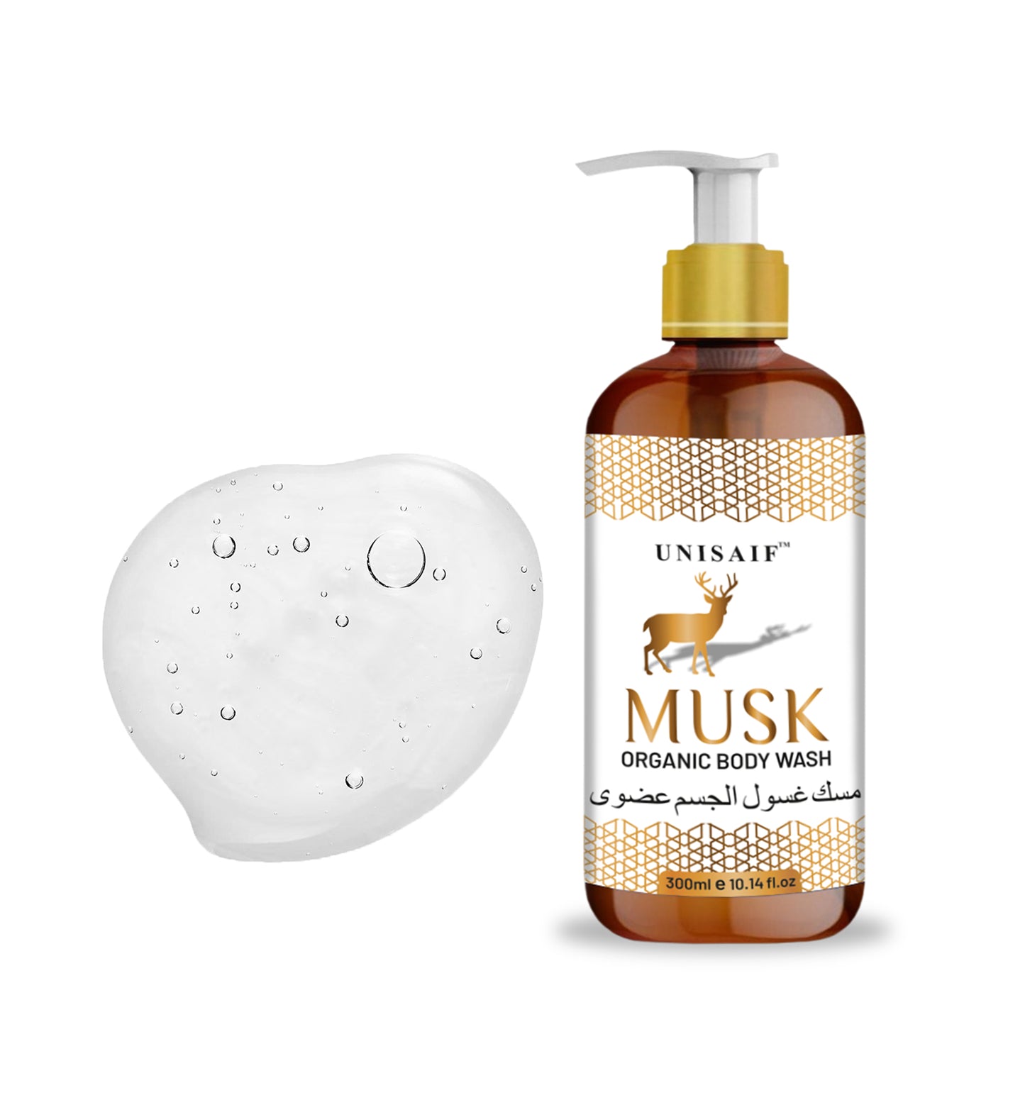 Musk Arabian Luxury Organic Body wash (300ml) | Sulphate & Paraben Free| Skin Friendly| Nourishing