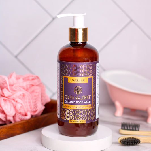 Oud Nazeef Arabian Luxury Organic Body wash (300ml) | Sulphate & Paraben Free| Skin Friendly| Nourishing