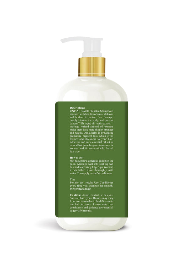 Amla Shikakai Organic Shampoo (300ml) With Natural Extract Of Brahmi & Bhringraj | Restores Shine & Texture| Hair growth| NO SULPHATE