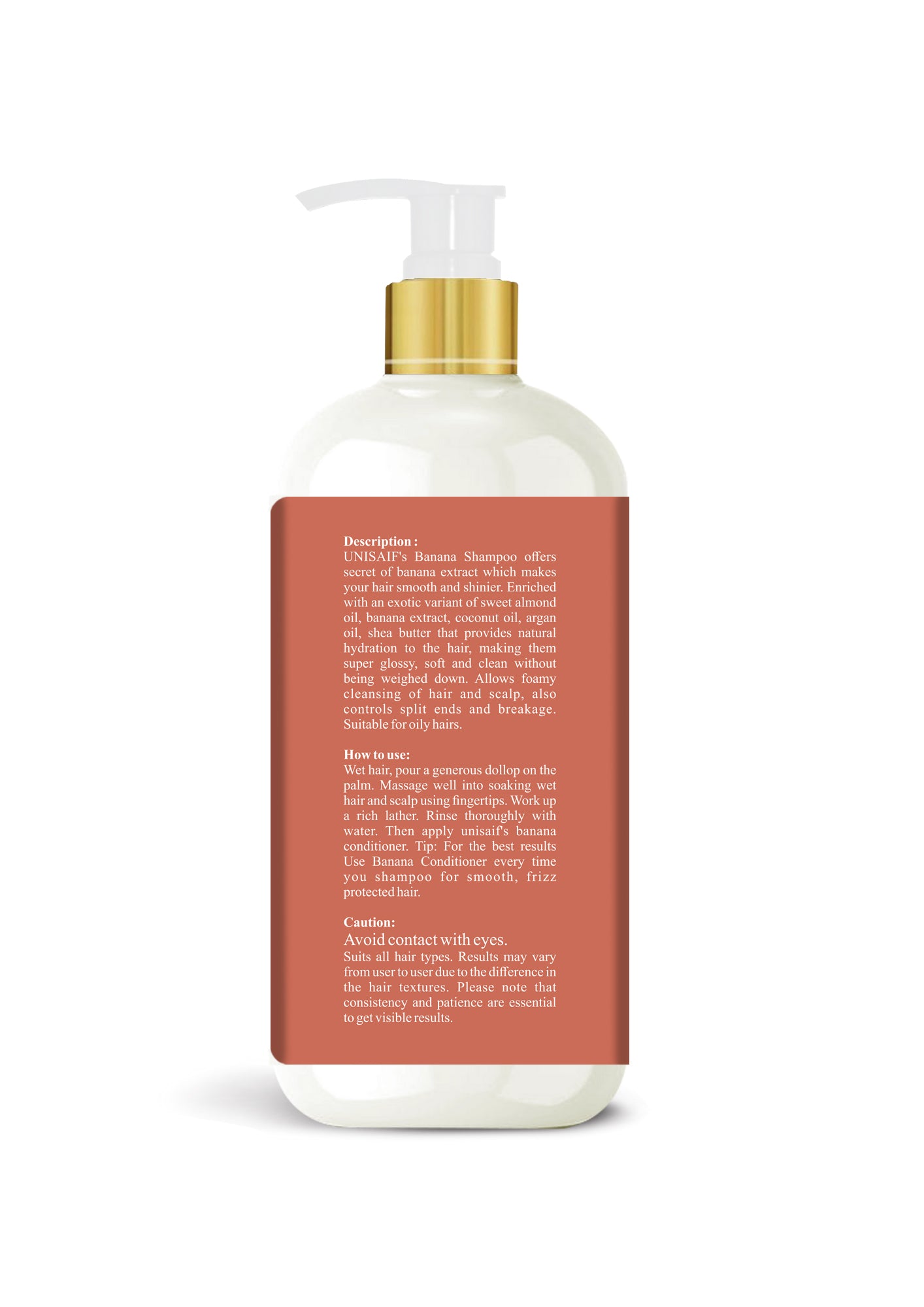 Banana Organic Shampoo (300ml) | Repairs Damage| Nourishment| Improves Hair Elasticity| NO SULPHATE