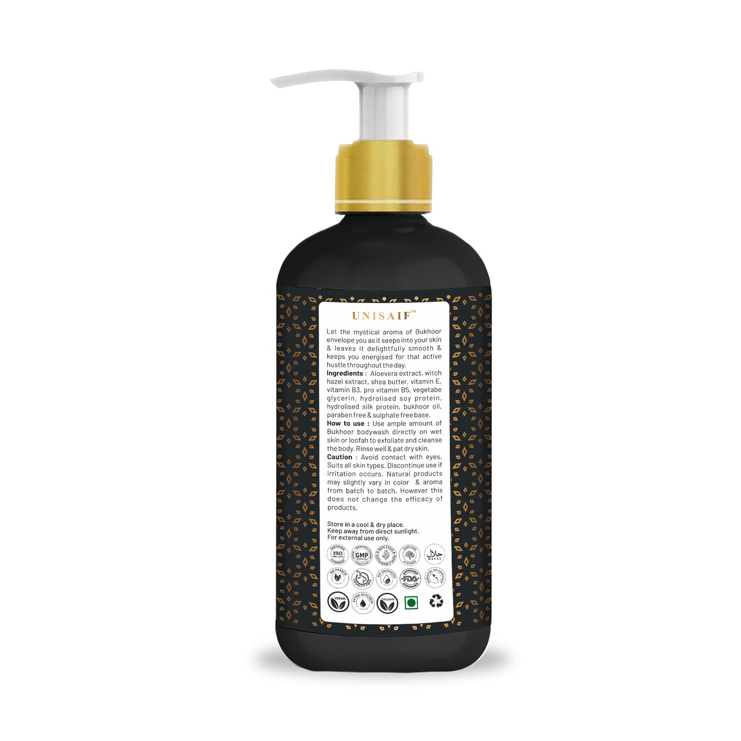 Bukhoor Arabian Luxury Organic Body wash (300ml) | Sulphate & Paraben Free| Skin Friendly| Nourishing