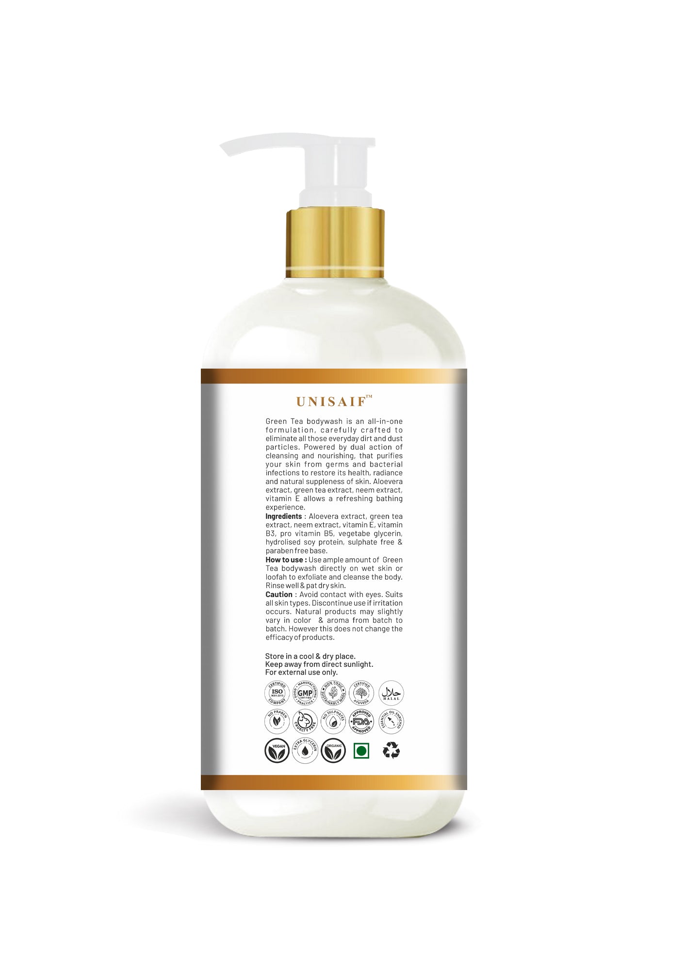 Green Tea Organic Body Wash (300 ml) | Sulphate & Paraben Free| Skin Friendly| Nourishing