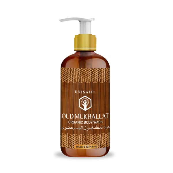 Oud Mukhallat Arabian Luxury Organic Body wash (300ml) | Sulphate & Paraben Free| Skin Friendly| Nourishing