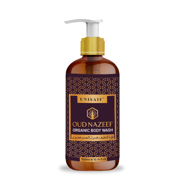 Oud Nazeef Arabian Luxury Organic Body wash (300 ml) | Sulphate & Paraben Free| Skin Friendly| Nourishing