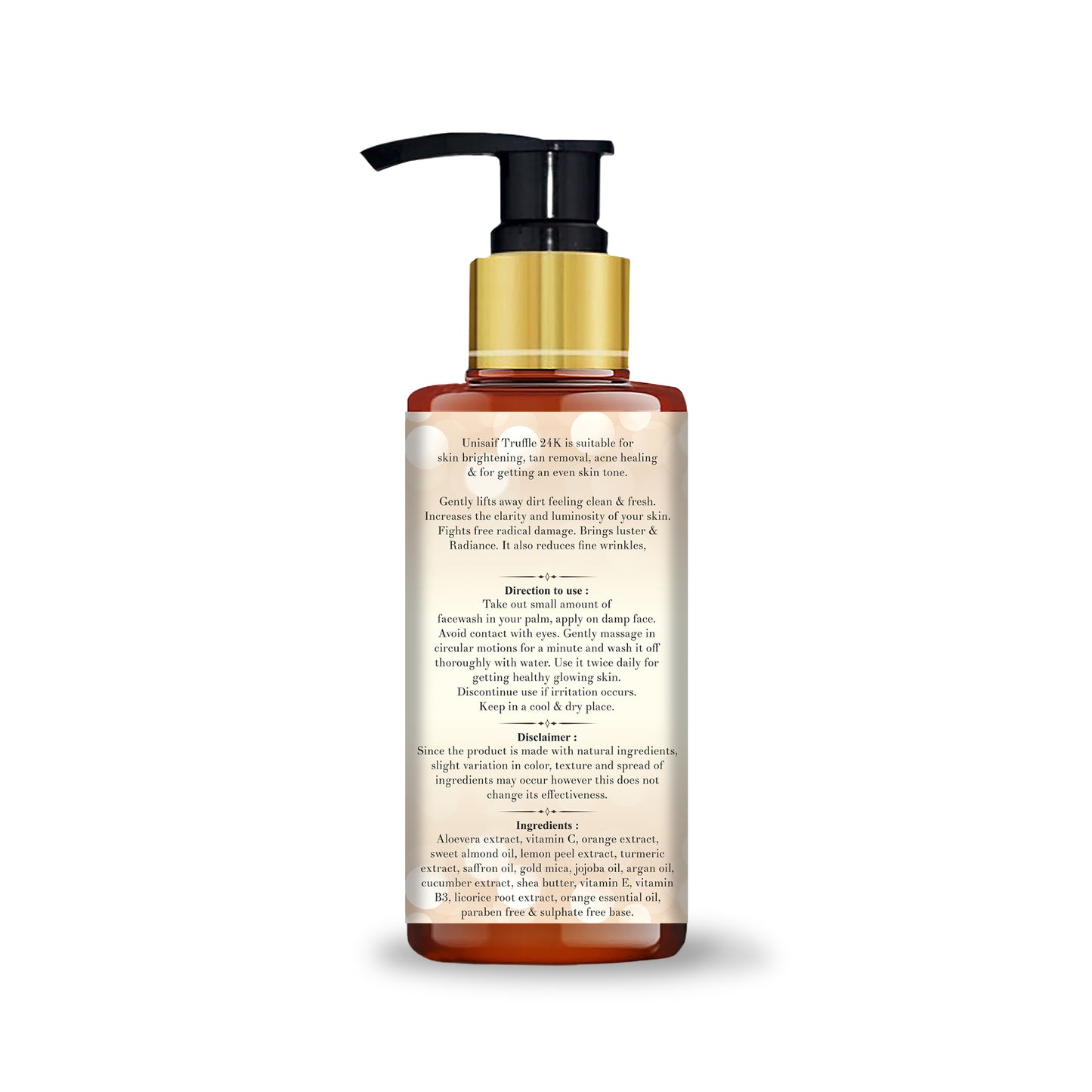 Truffle Vitamin C Organic Facewash (100ml) | Tan Removal| Even Skin Tone| Brightens Complexion