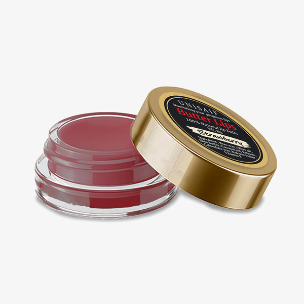 Strawberry Organic Butter Lip Balm (8g) Gorgeous Lips | 100% Natural | Mineral Oil Free