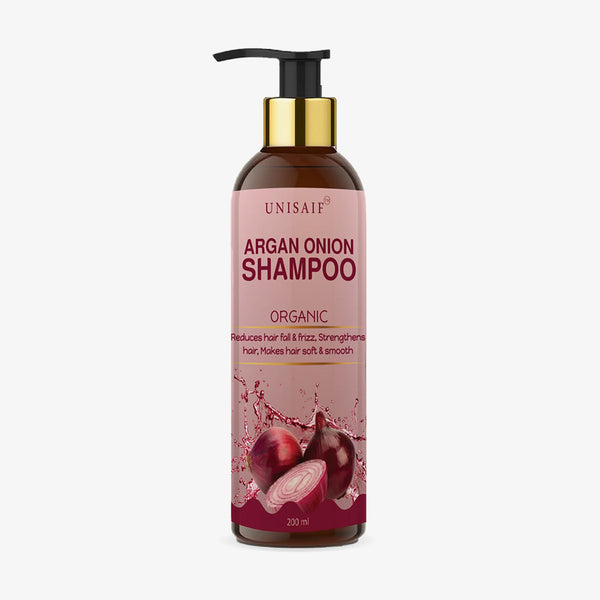 Argan Onion Organic Shampoo (200ml) For Extreme Hair Fall & Dandruff | Reduces Hair loss| Improves Shine| NO SULPHATE