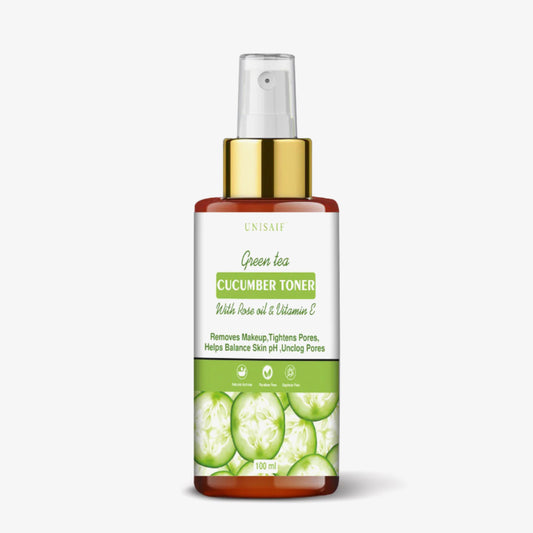 Green Tea & Cucumber Toner (100ml) With Green Tea Extract |Soothing | Unclog Pores| Hydration