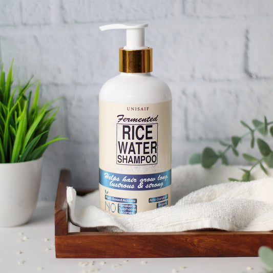 Fermented Rice Water Organic Shampoo (300ml) For Frizzy Hair| Increase Volume & Shine | Silky Texture| NO SULPHATE