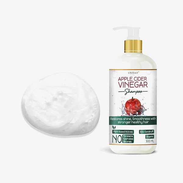 Apple Cider Vinegar Organic Shampoo (300ml) Anti-Dandruff |Smoothening | Silkyness| Natural Shine | NO SULPHATE