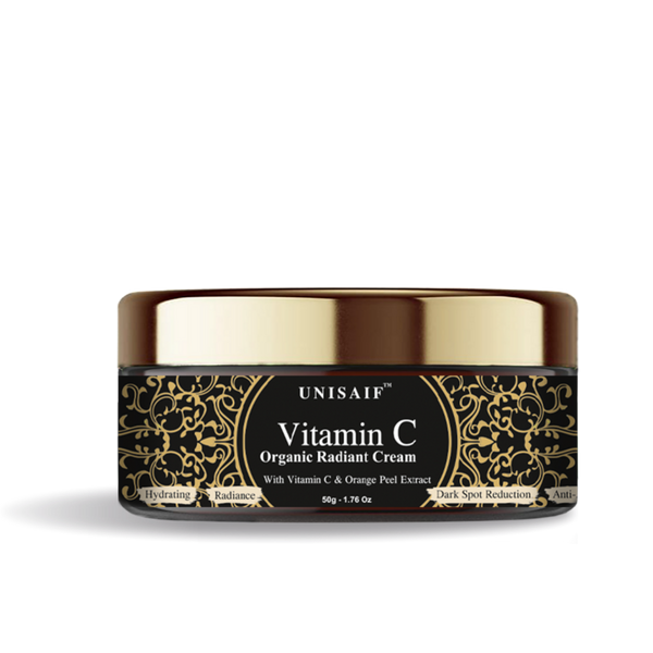 Vitamin C Radiant Organic Cream (50g) With Orange Peel Extract |Blemish Reduction| Skin Lightening| Firmness| Moisturization