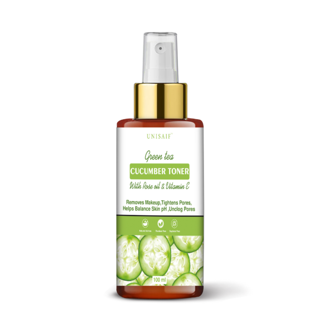 Green Tea & Cucumber Toner (100ml) With Green Tea Extract |Soothing | Unclog Pores| Hydration