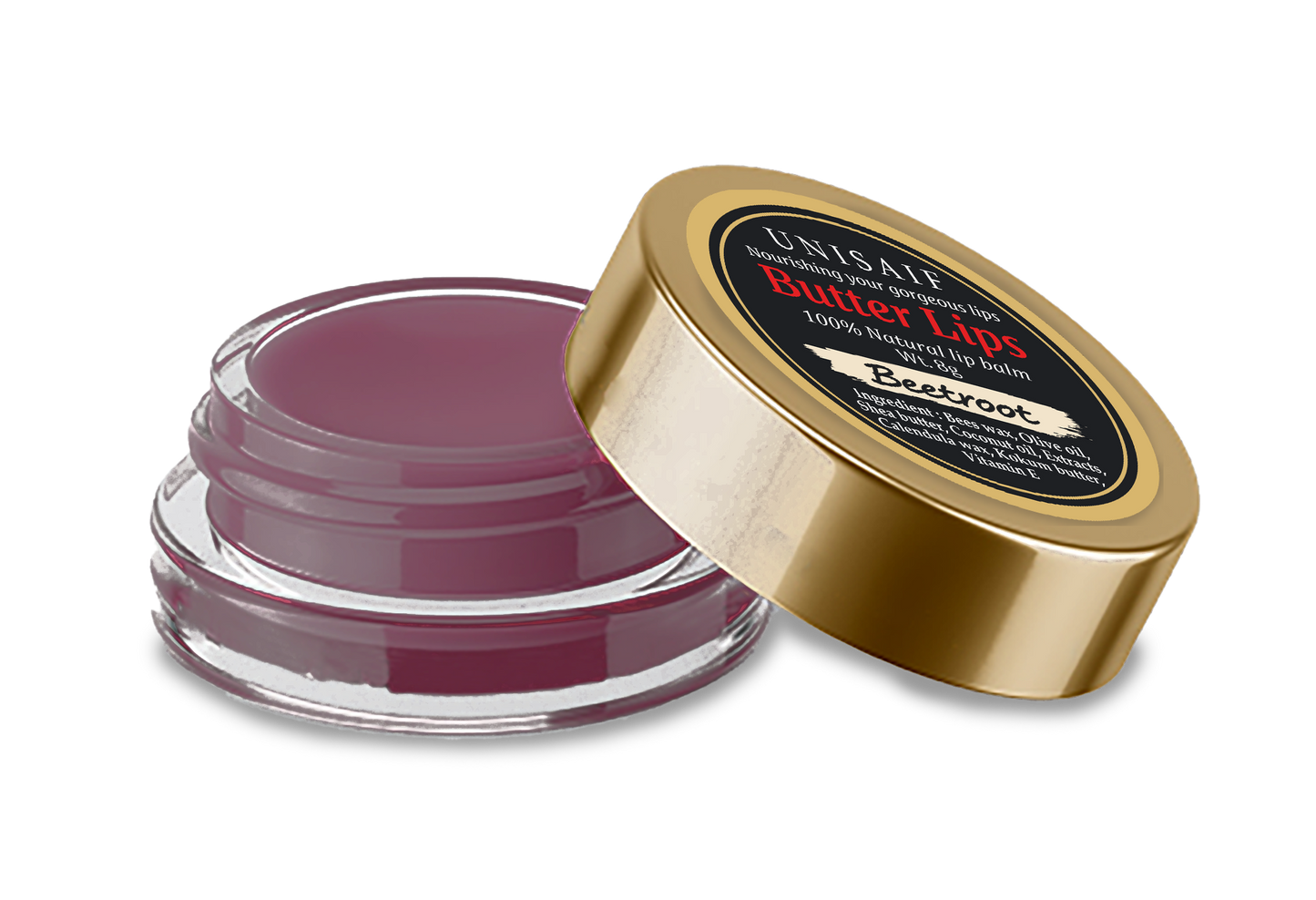 Beetroot Organic Butter Lip Balm (8g) Gorgeous Lips | 100% Natural | Mineral Oil Free