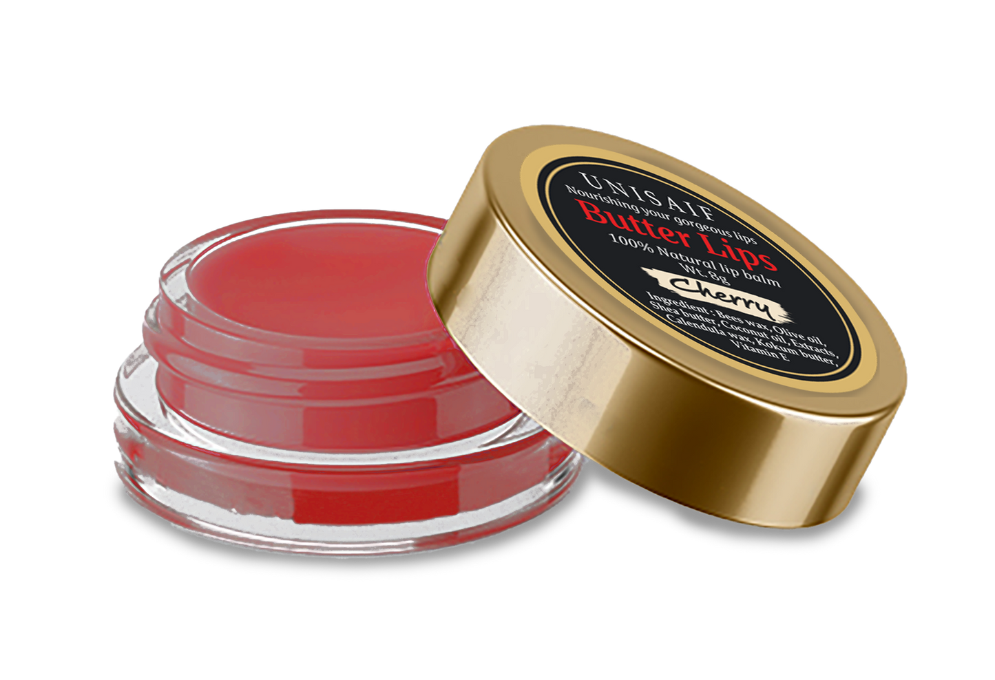 Cherry Organic Butter Lip Balm (8g) Gorgeous Lips | 100% Natural | Mineral Oil Free