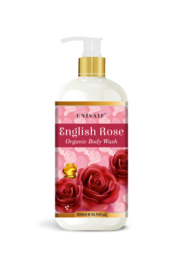 English Rose Organic Body Wash (300 ml) | Sulphate & Paraben Free| Skin Friendly|Nourishing