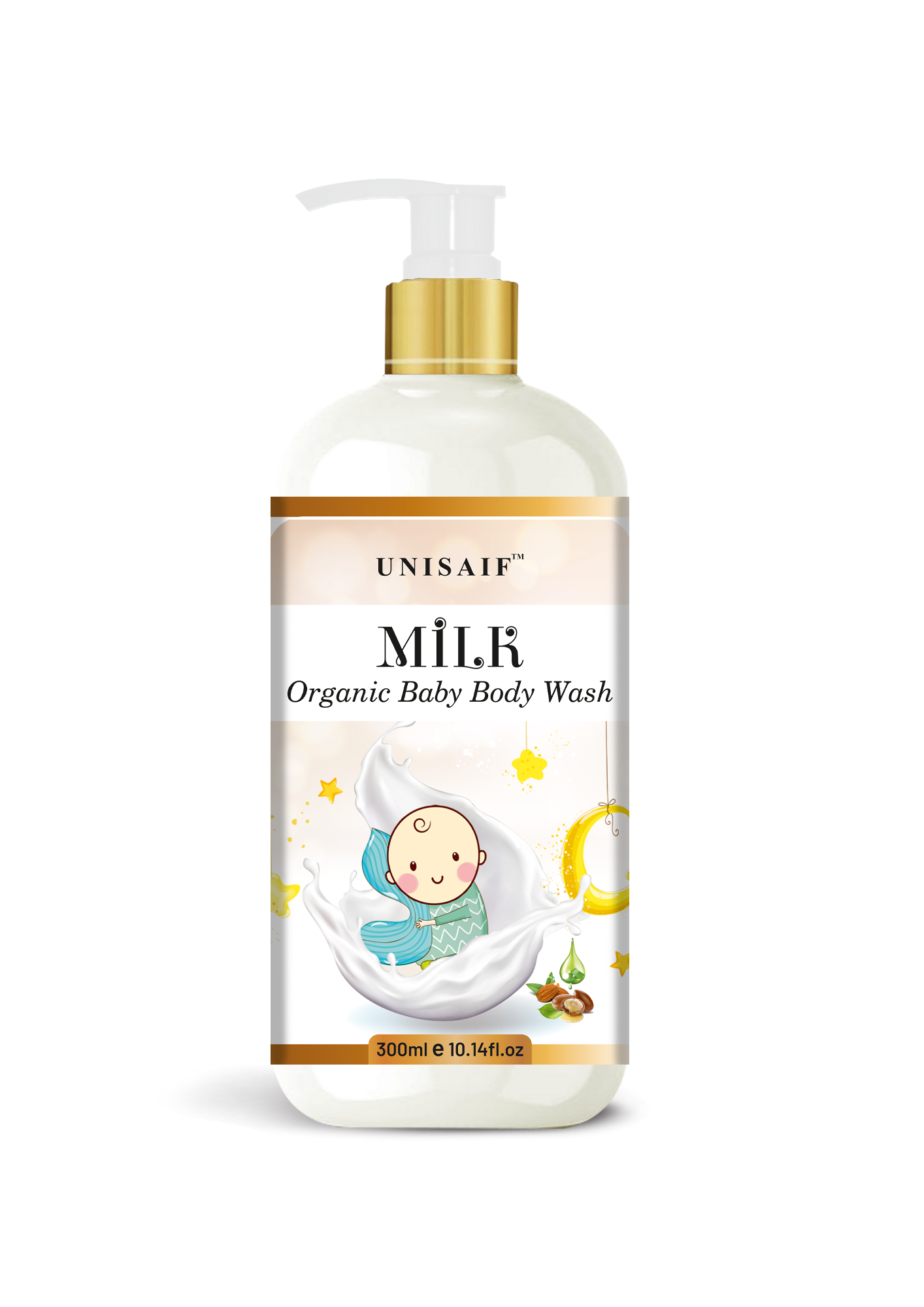 Milk Baby Organic Bodywash (300ml) | Gentle| Nourishing| Sulphate & Paraben Free| Skin Friendly