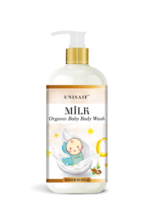 Milk Baby Organic Bodywash (300ml) | Gentle| Nourishing| Sulphate & Paraben Free| Skin Friendly