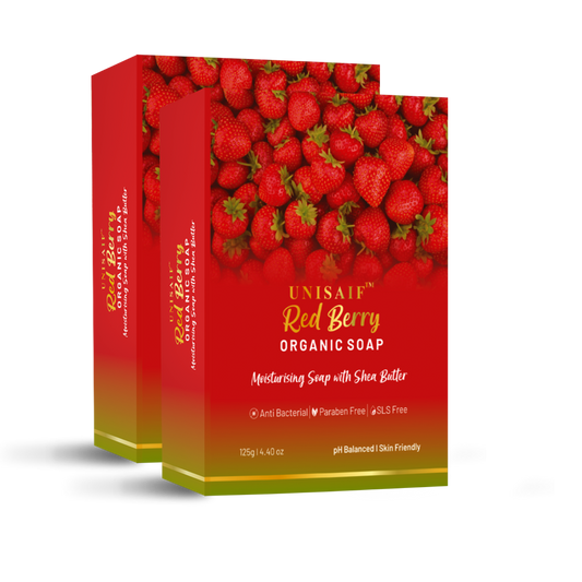 Red Berry Strawberry Organic Soap 125g each (Pack of 2)