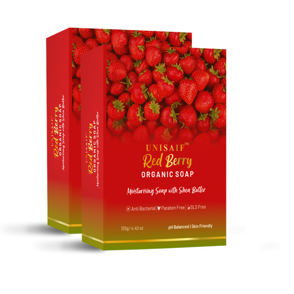 Red Berry Strawberry Organic Soap 125g each (Pack of 2)