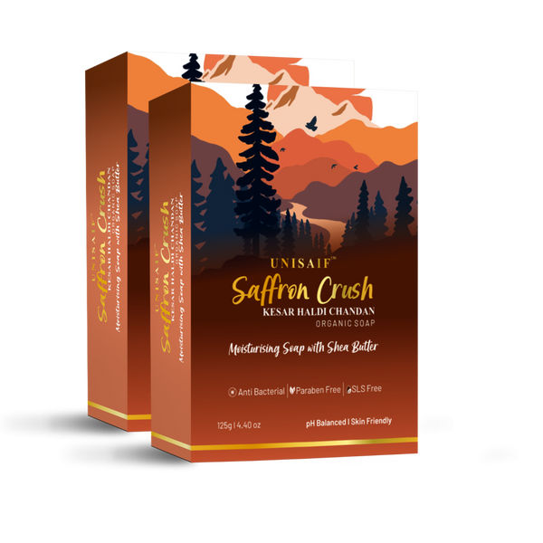 Saffron Crush Organic Soap 125g each (pack of 2)