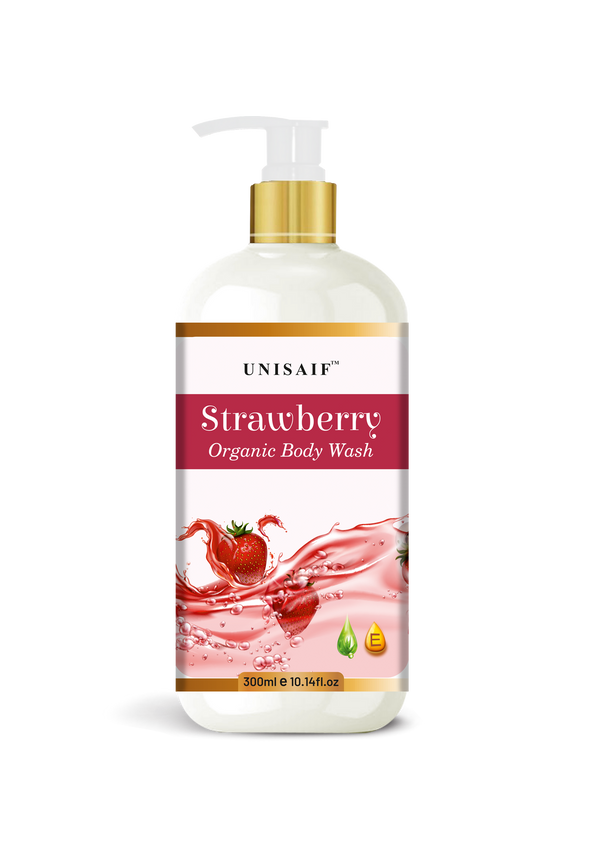 Strawberry Organic Body Wash (300 ml) | Sulphate & Paraben Free| Skin Friendly| Nourishing