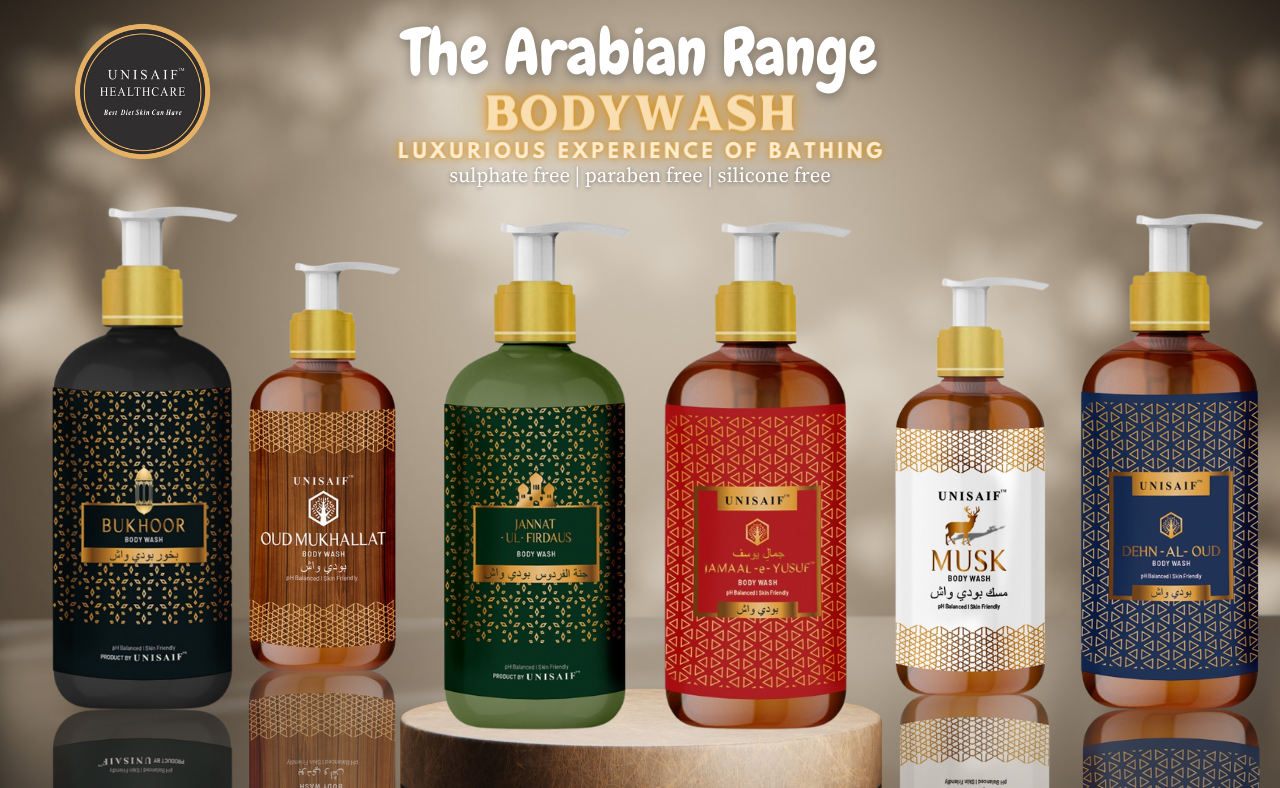 Dehn-al-Oud Arabian Luxury Organic Body wash (300ml) | Sulphate & Paraben Free| Skin Friendly| Nourishing